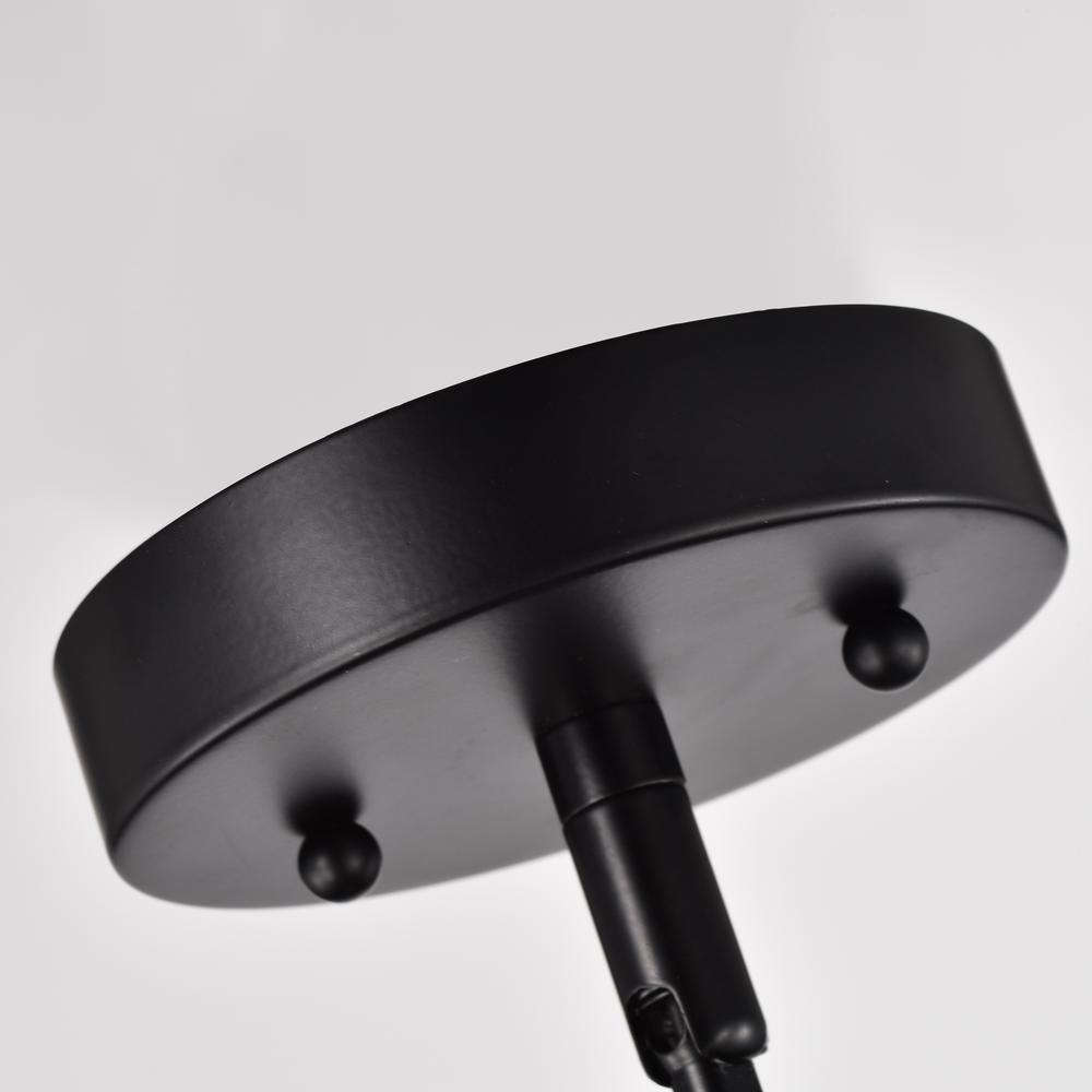 CHLOE Lighting CHRISTINE Transitional 1 Light Black and Burnished Brass Mini Pendant Ceiling Fixture 10" Wide. Picture 7