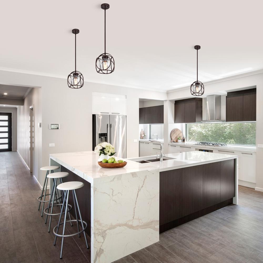 CHLOE Lighting RYLEE Transitional 1 Light Oil Rubbed Bronze Mini Pendant Ceiling Fixture 10" Wide. Picture 9