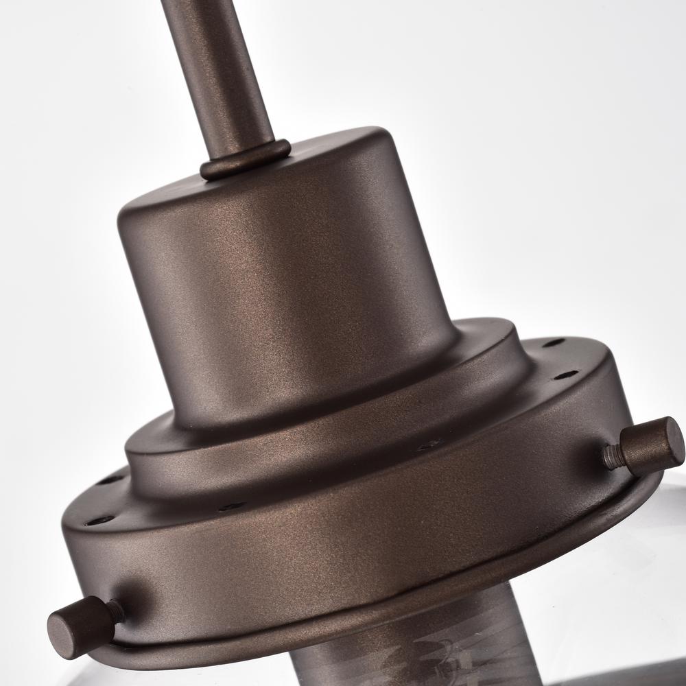 CHLOE Lighting ROAN Transitional 1 Light Oil Rubbed Bronze Mini Pendant Ceiling Fixture 9" Wide. Picture 4