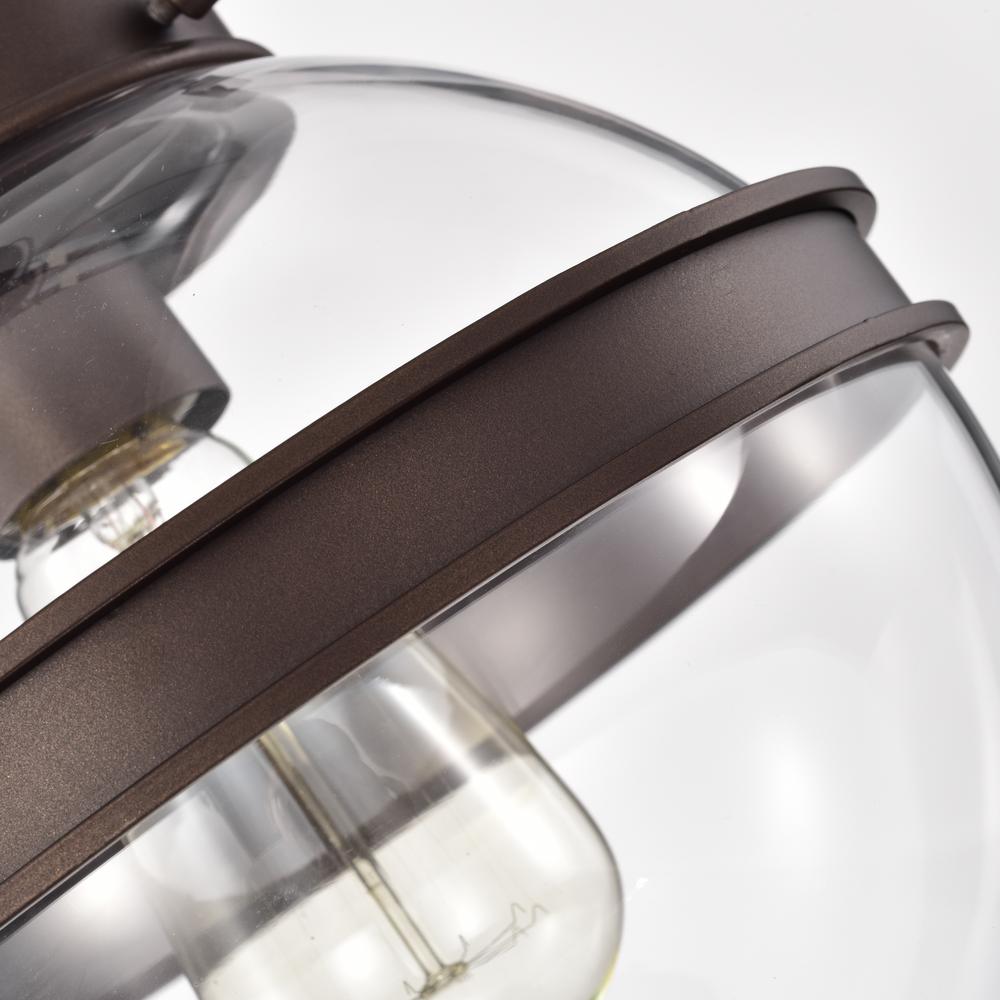CHLOE Lighting ROAN Transitional 1 Light Oil Rubbed Bronze Mini Pendant Ceiling Fixture 9" Wide. Picture 7