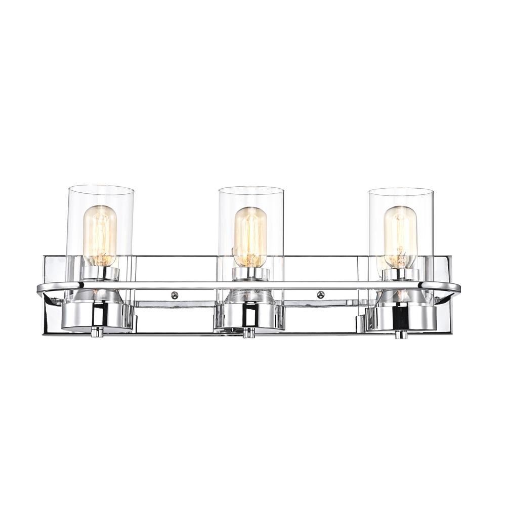 CHLOE Lighting RAELYN Contemporary 3 Light Chrome Bath Vanity Fixture 22" Width. Picture 3