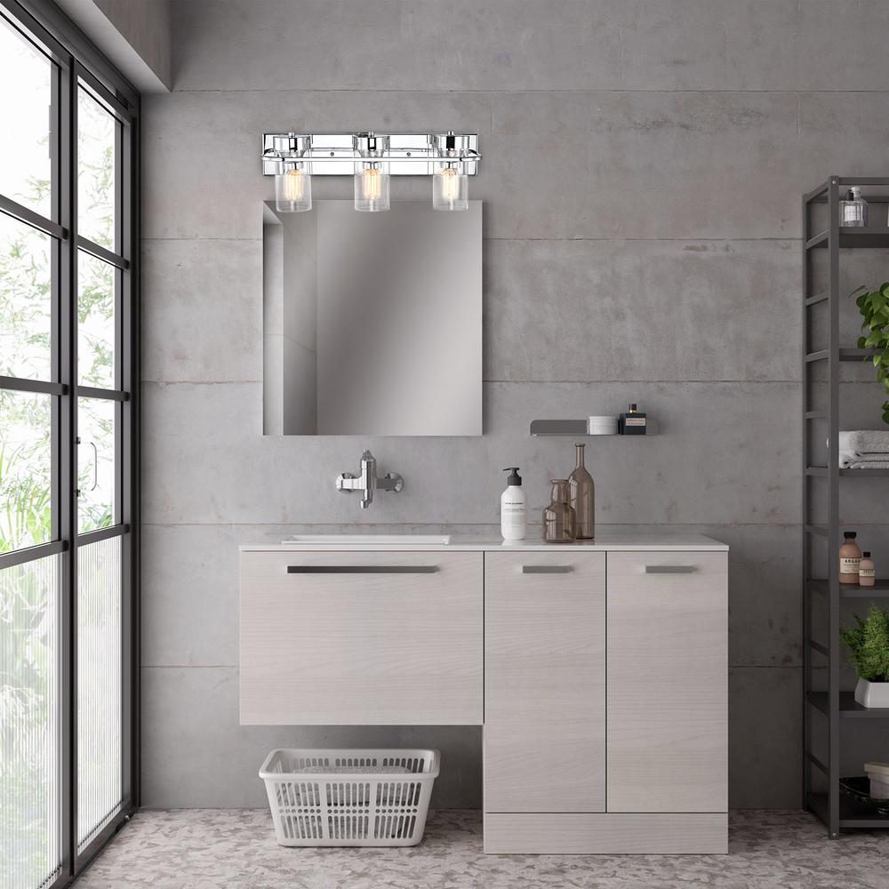 CHLOE Lighting RAELYN Contemporary 3 Light Chrome Bath Vanity Fixture 22" Width. Picture 7