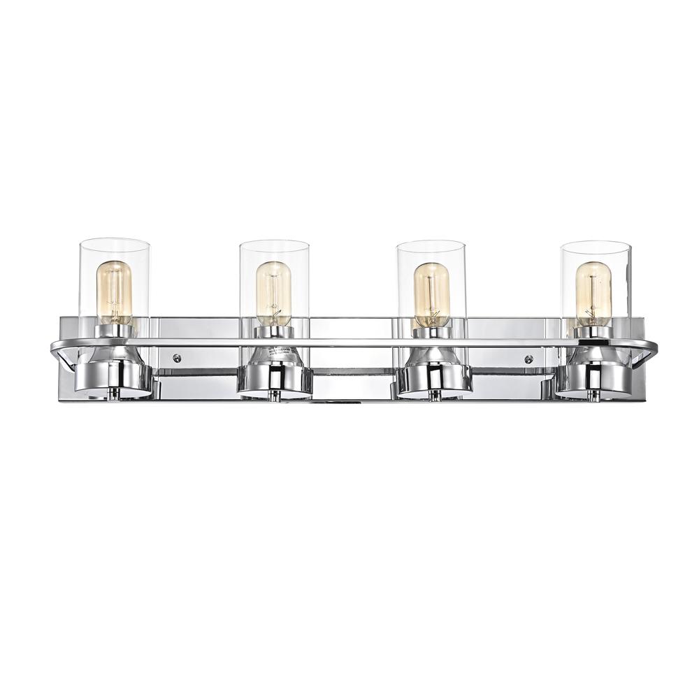 CHLOE Lighting RAELYN Contemporary 4 Light Chrome Bath Vanity Fixture 30" Width. Picture 2