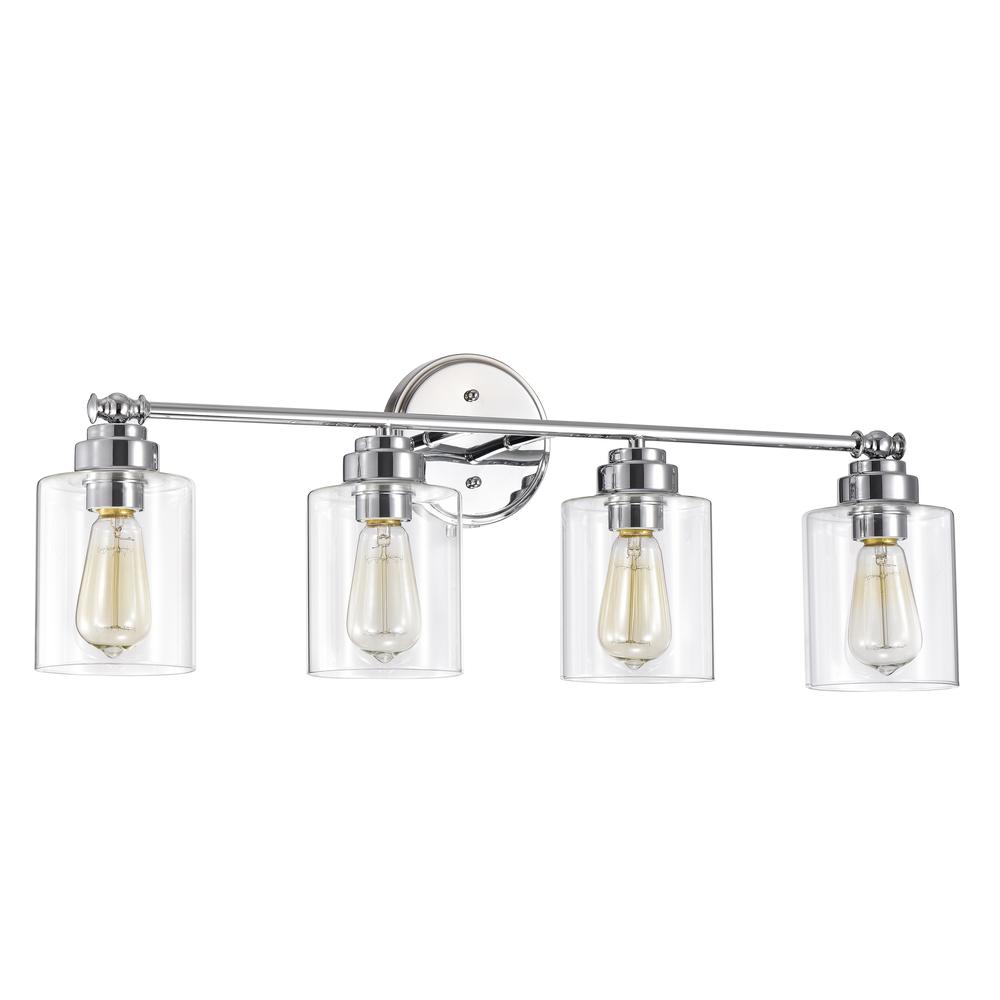 CHLOE Lighting KARSON Transitional 4 Light Chrome Bath Vanity Fixture 30 " Wide. Picture 2
