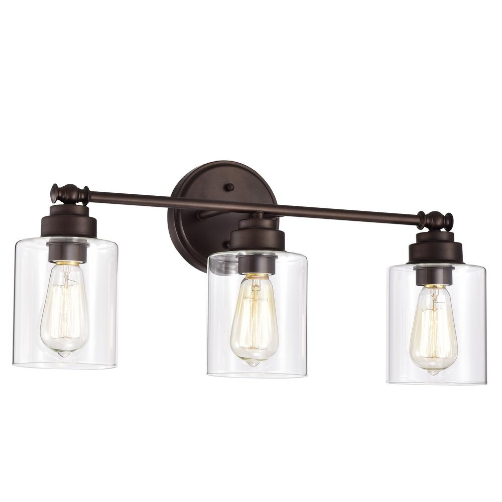 CHLOE Lighting KARSON Transitional 3 Light Oil Rubbed Bronze Bath Vanity Fixture 23" Wide. Picture 1
