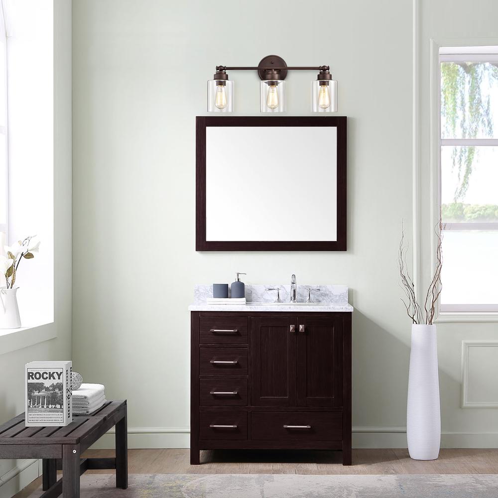 CHLOE Lighting KARSON Transitional 3 Light Oil Rubbed Bronze Bath Vanity Fixture 23" Wide. Picture 8