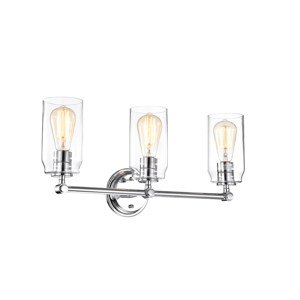 CHLOE Lighting JOYCE Contemporary 3 Light Chrome Bath Vanity Fixture 23" Width. Picture 1