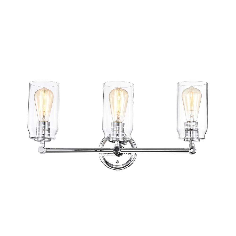CHLOE Lighting JOYCE Contemporary 3 Light Chrome Bath Vanity Fixture 23" Width. Picture 3