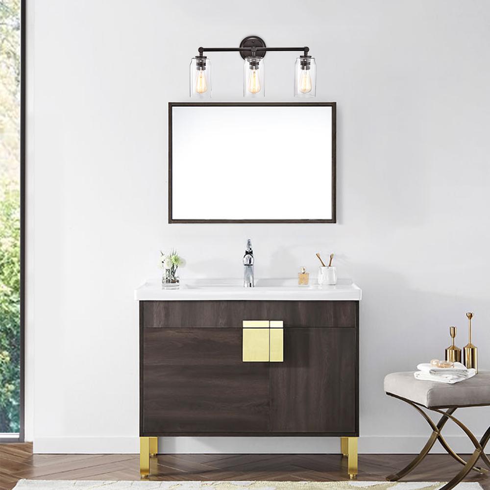 CHLOE Lighting JOYCE Contemporary 3 Light Rubbed Bronze Bath Vanity Fixture 23" Width. Picture 6