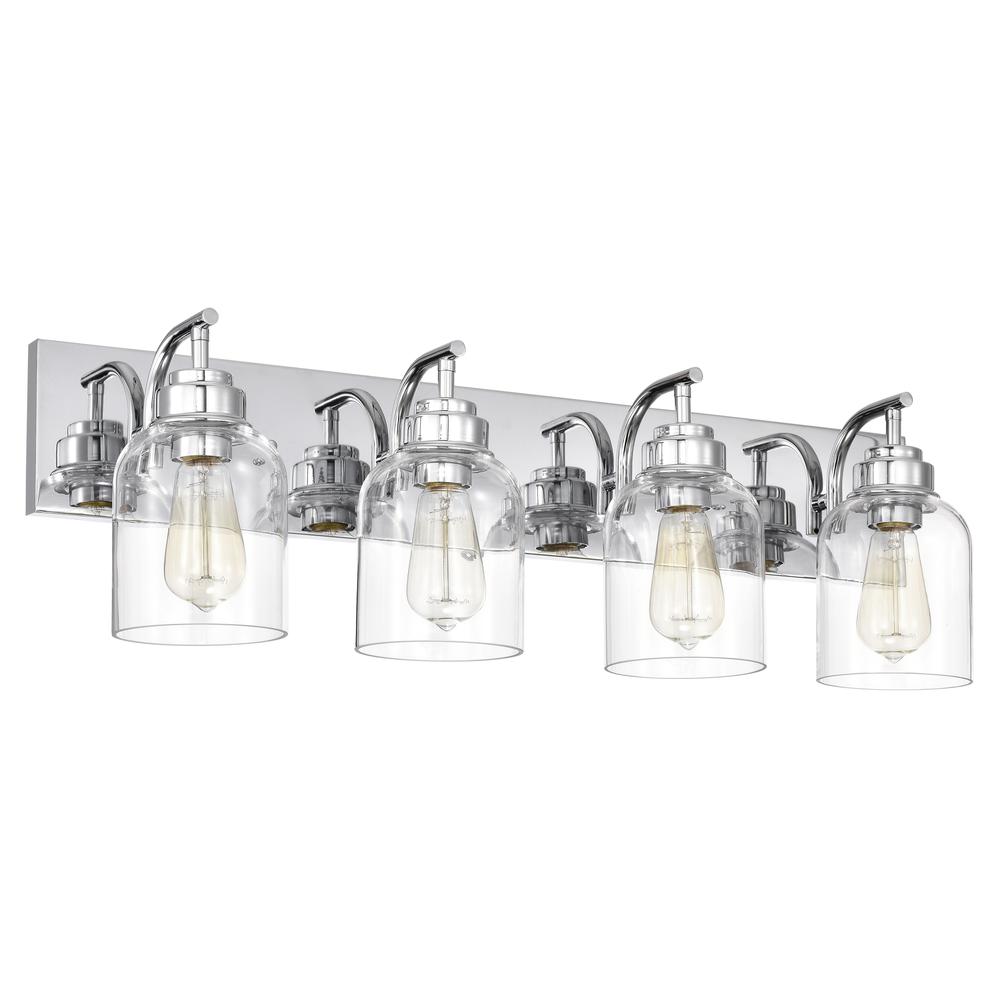CHLOE Lighting THIERRY Transitional 4 Light Chrome Bath Vanity Fixture 30 " Wide. Picture 2