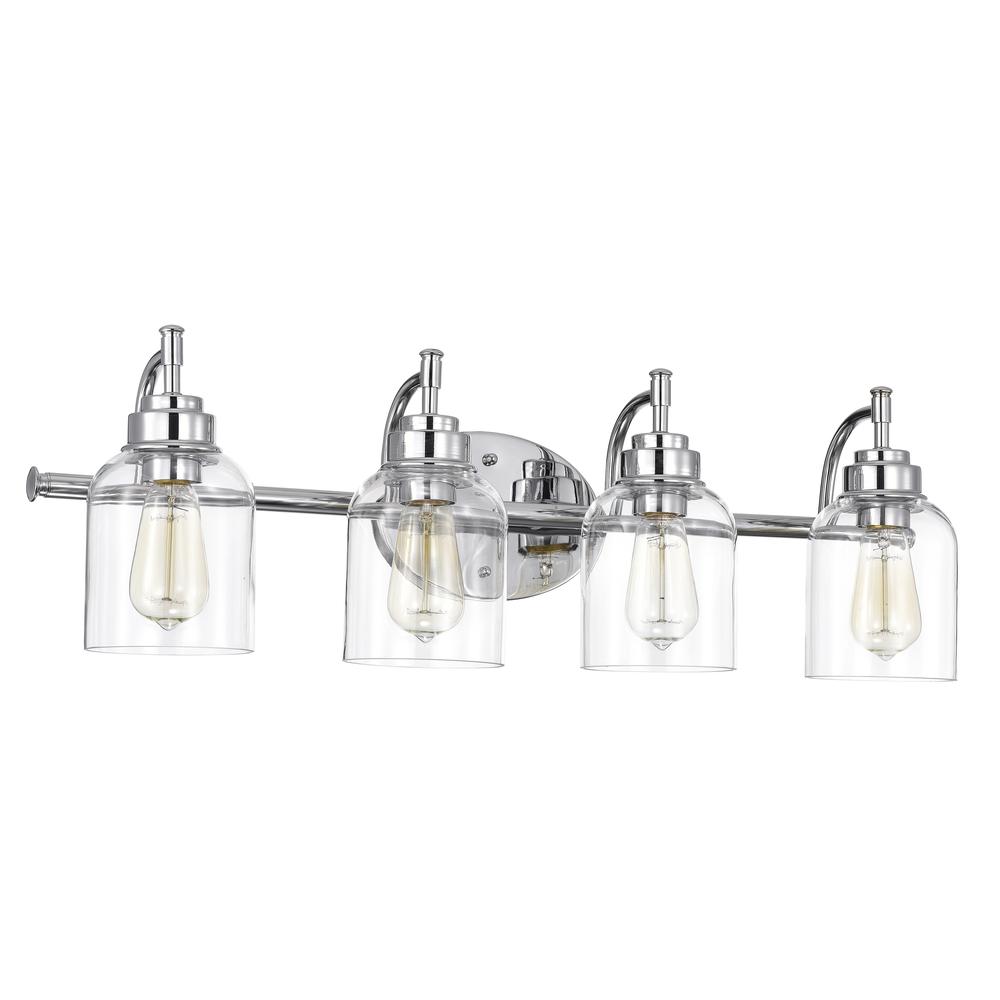 CHLOE Lighting ADAIR Transitional 4 Light Chrome Bath Vanity Fixture 30" Wide. Picture 2