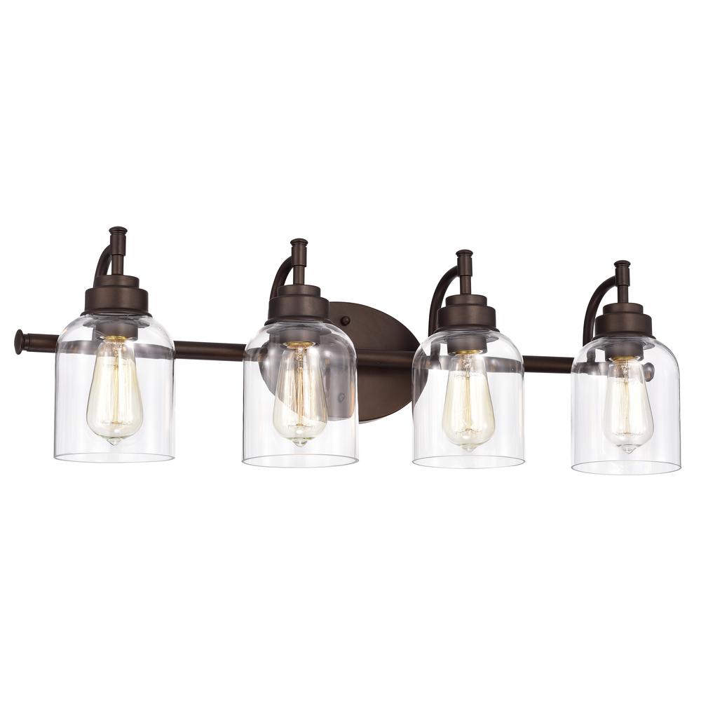 CHLOE Lighting ADAIR Transitional 4 Light Oil Rubbed Bronze Bath Vanity Fixture 30" Wide. Picture 1