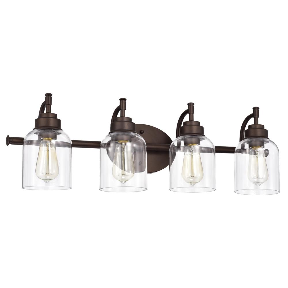 CHLOE Lighting ADAIR Transitional 4 Light Oil Rubbed Bronze Bath Vanity Fixture 30" Wide. Picture 2