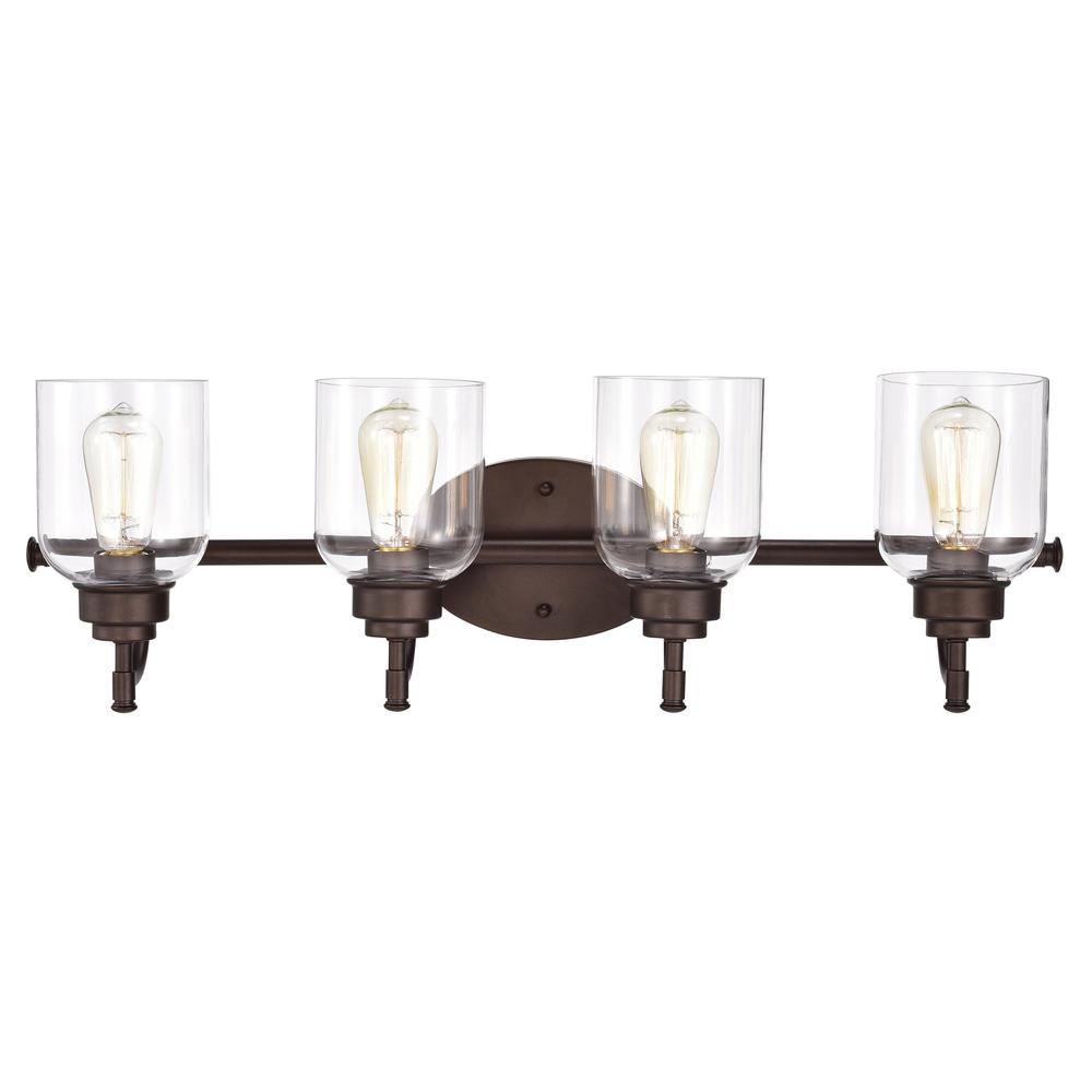CHLOE Lighting ADAIR Transitional 4 Light Oil Rubbed Bronze Bath Vanity Fixture 30" Wide. Picture 3