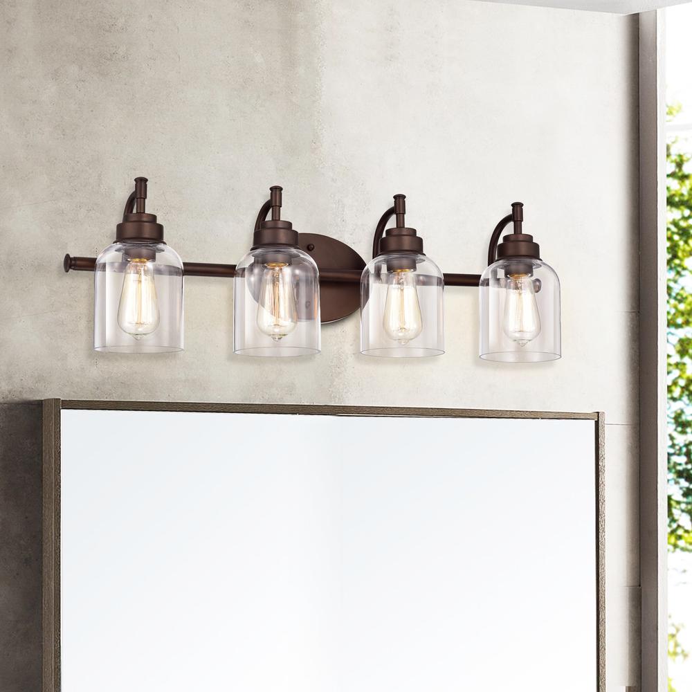 CHLOE Lighting ADAIR Transitional 4 Light Oil Rubbed Bronze Bath Vanity Fixture 30" Wide. Picture 7