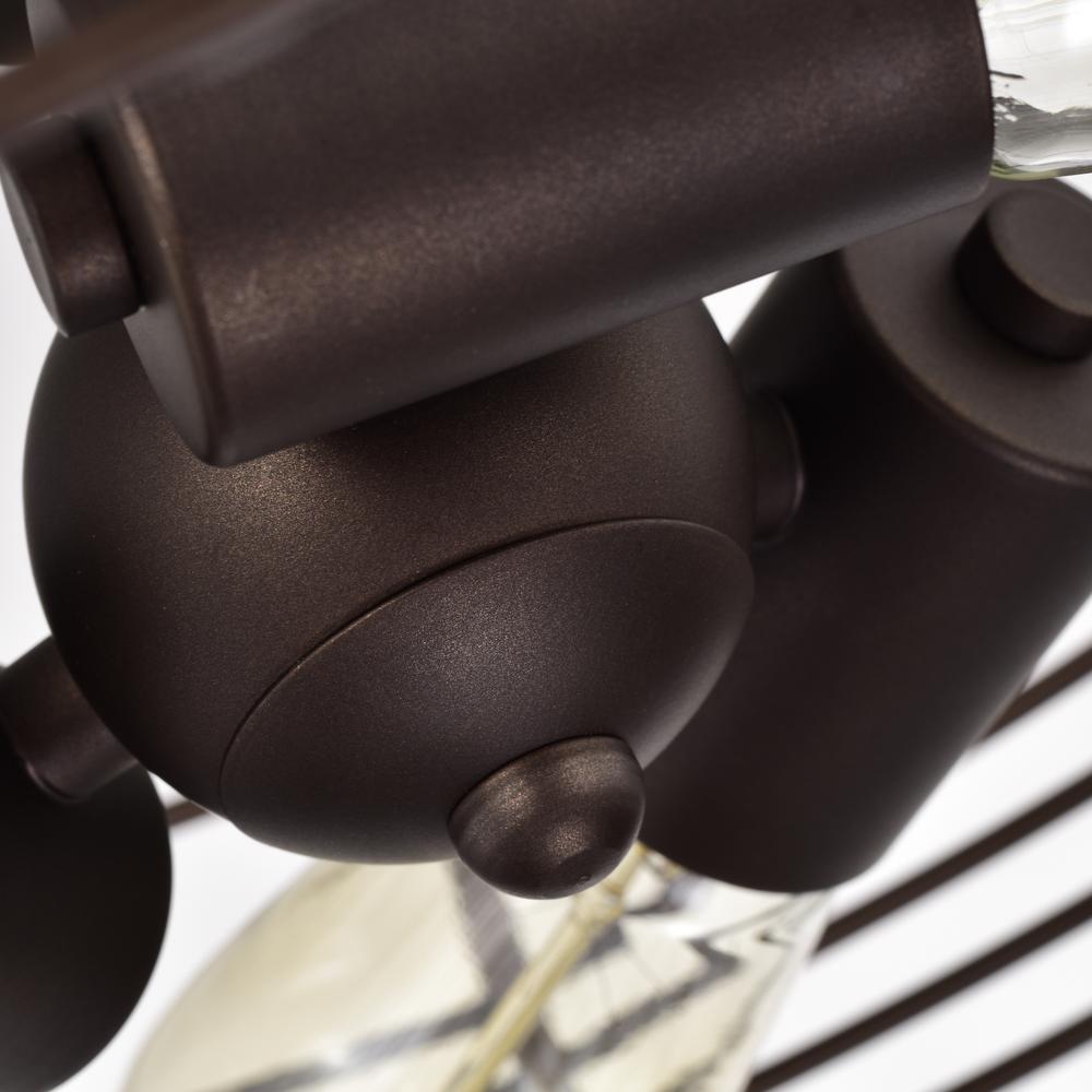 CHLOE Lighting IRONCLAD Industrial 3 Light Oil Rubbed Bronze Semi-Flush Ceiling Fixture 15" Wide. Picture 3