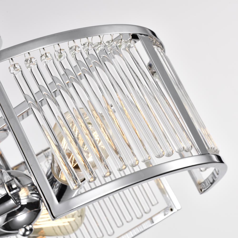 CHLOE Lighting FREY Transitional 3 Light Chrome Semi-Flush Ceiling Fixture 16" Wide. Picture 4