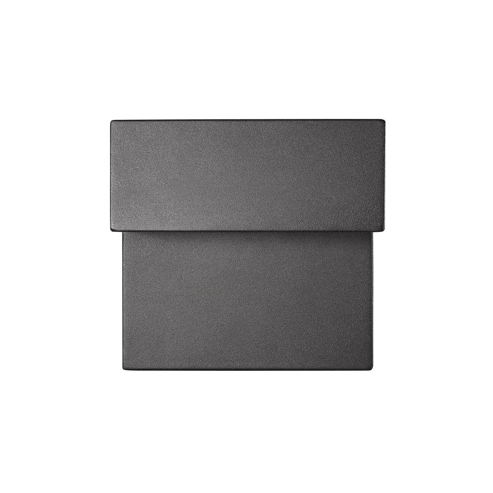 CAMPBELL Contemporary LED Light  Textured Black Outdoor Wall Sconce 6" Tall. Picture 2