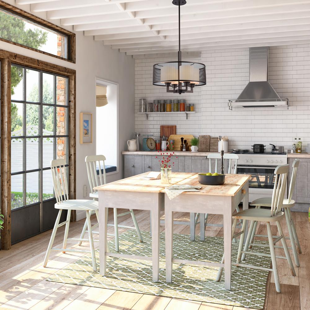 CHLOE Lighting MARTHA Transitional 4 Light Rubbed Bronze Ceiling Pendant 19" Wide. Picture 7