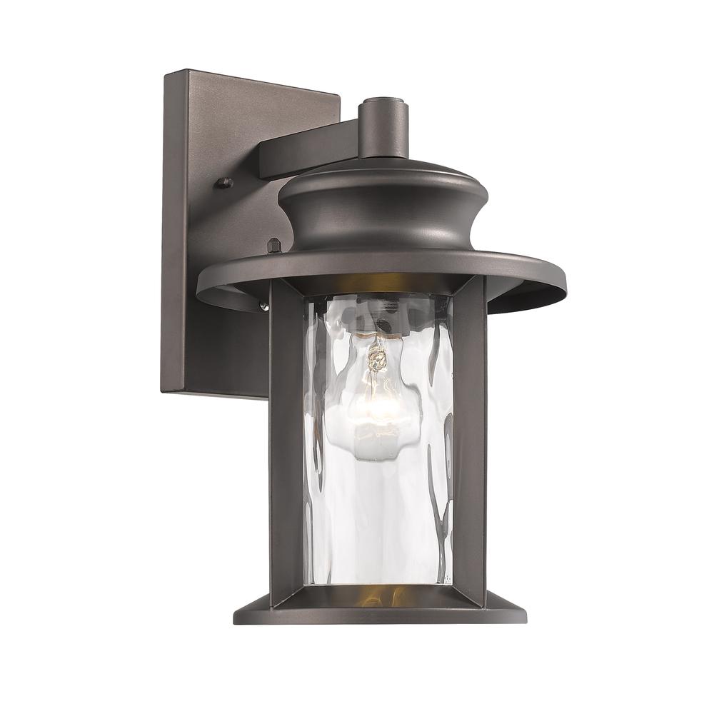 OWEN Transitional 1 Light Rubbed Bronze Outdoor Wall Sconce 14" Tall. Picture 1