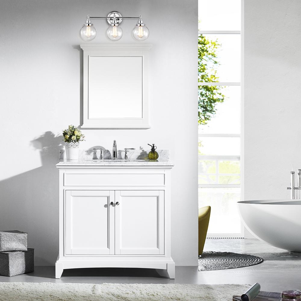 CHLOE Lighting MILO Transitional 3 Light Chrome Bath Vanity Fixture 24" Wide. Picture 10