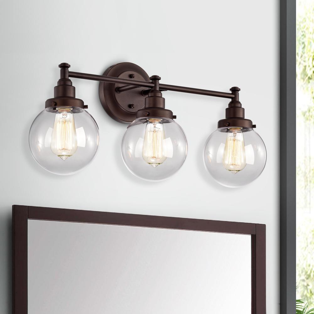 CHLOE Lighting MILO Transitional 3 Light Oil Rubbed Bronze Bath Vanity Fixture 24" Wide. Picture 8