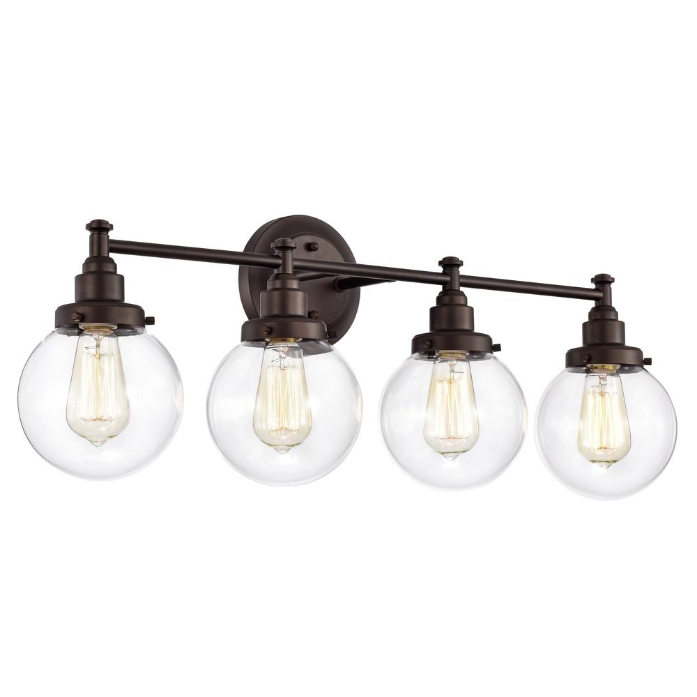 CHLOE Lighting MILO Transitional 4 Light Oil Rubbed Bronze Bath Vanity Fixture 30" Wide. Picture 1