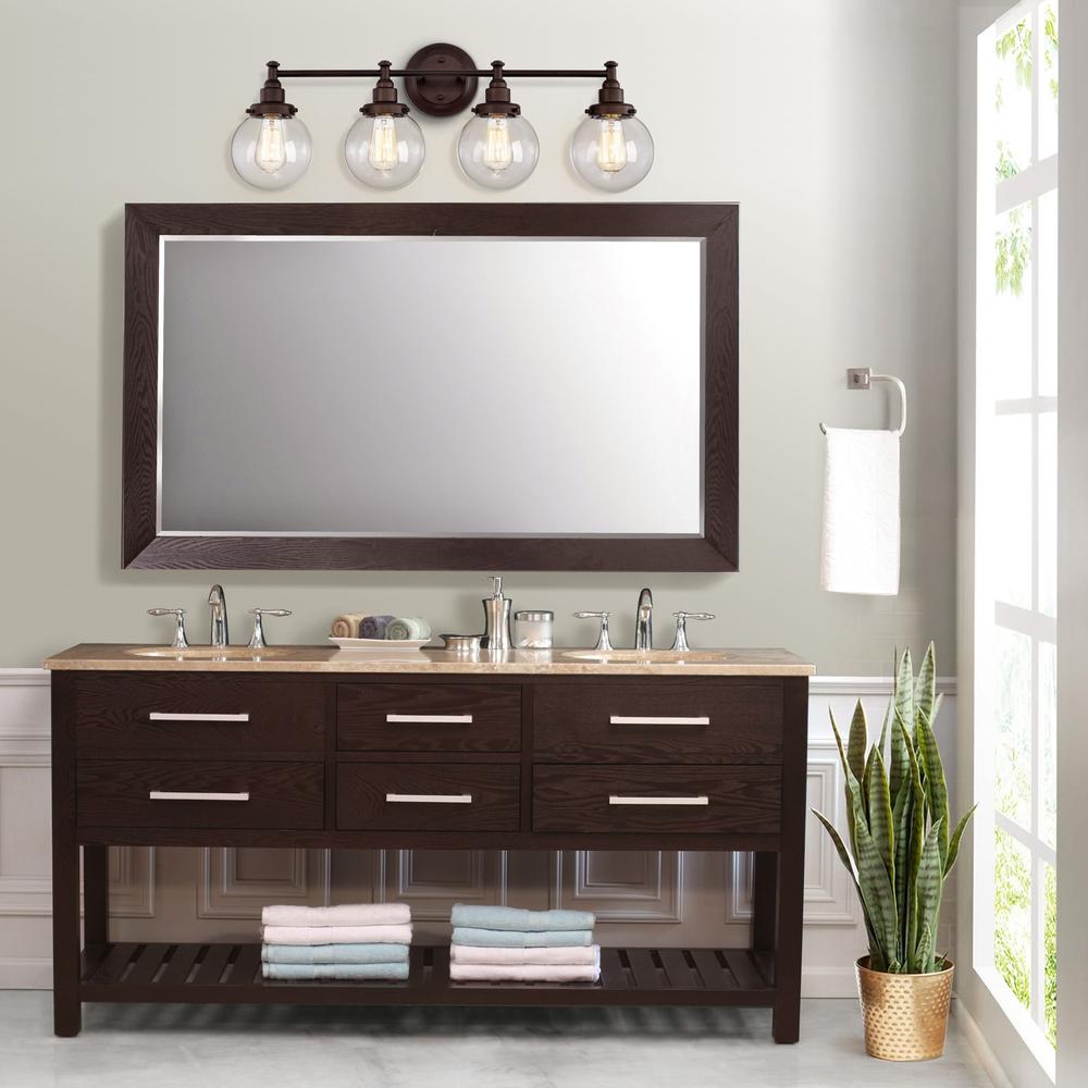 CHLOE Lighting MILO Transitional 4 Light Oil Rubbed Bronze Bath Vanity Fixture 30" Wide. Picture 7
