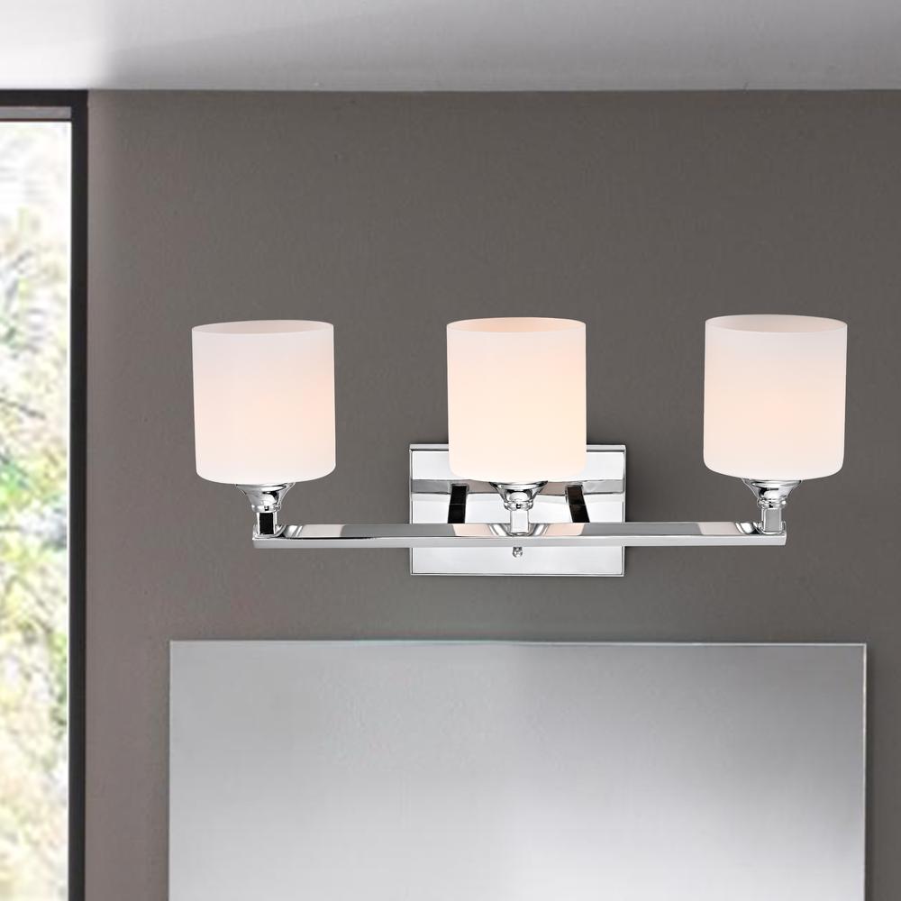CHLOE Lighting JANE Contemporary 3 Light Chrome Bath Vanity Fixture 22" Width. Picture 10