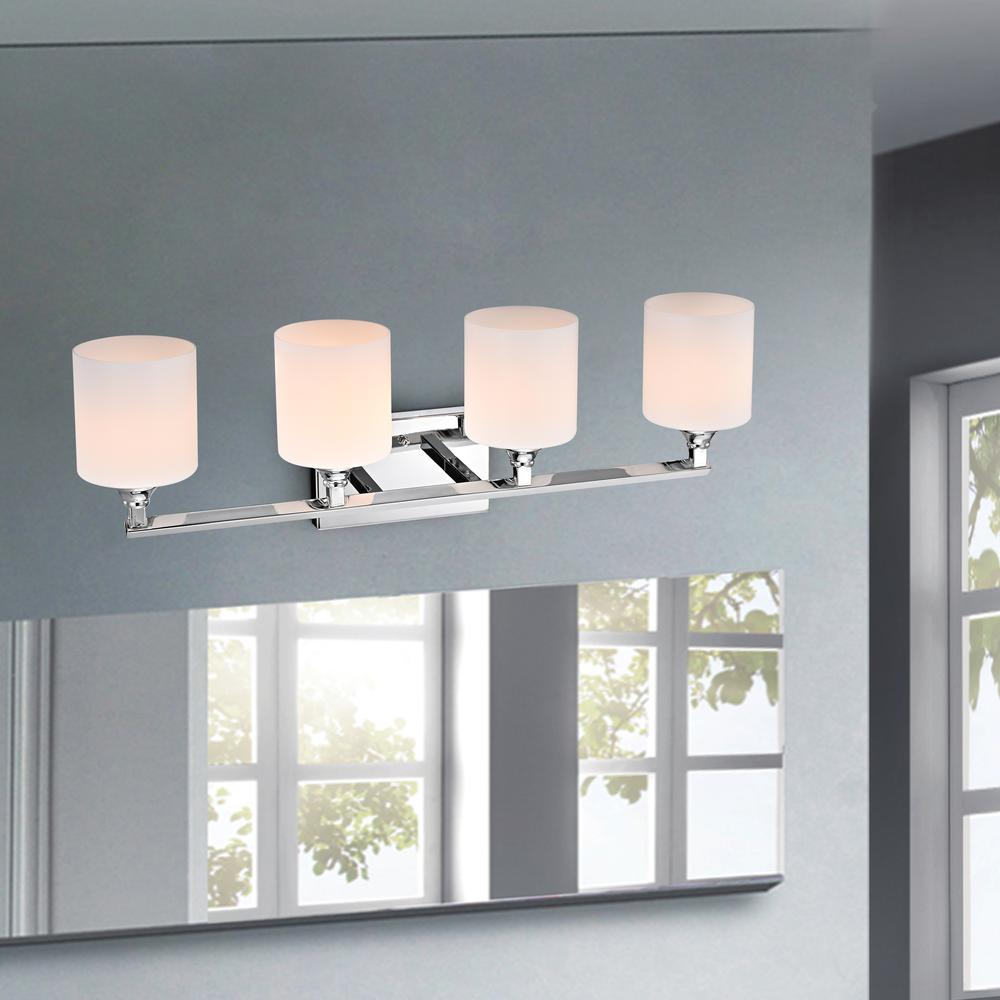 CHLOE Lighting JANE Contemporary 4 Light Chrome Bath Vanity Fixture 29" Width. Picture 8