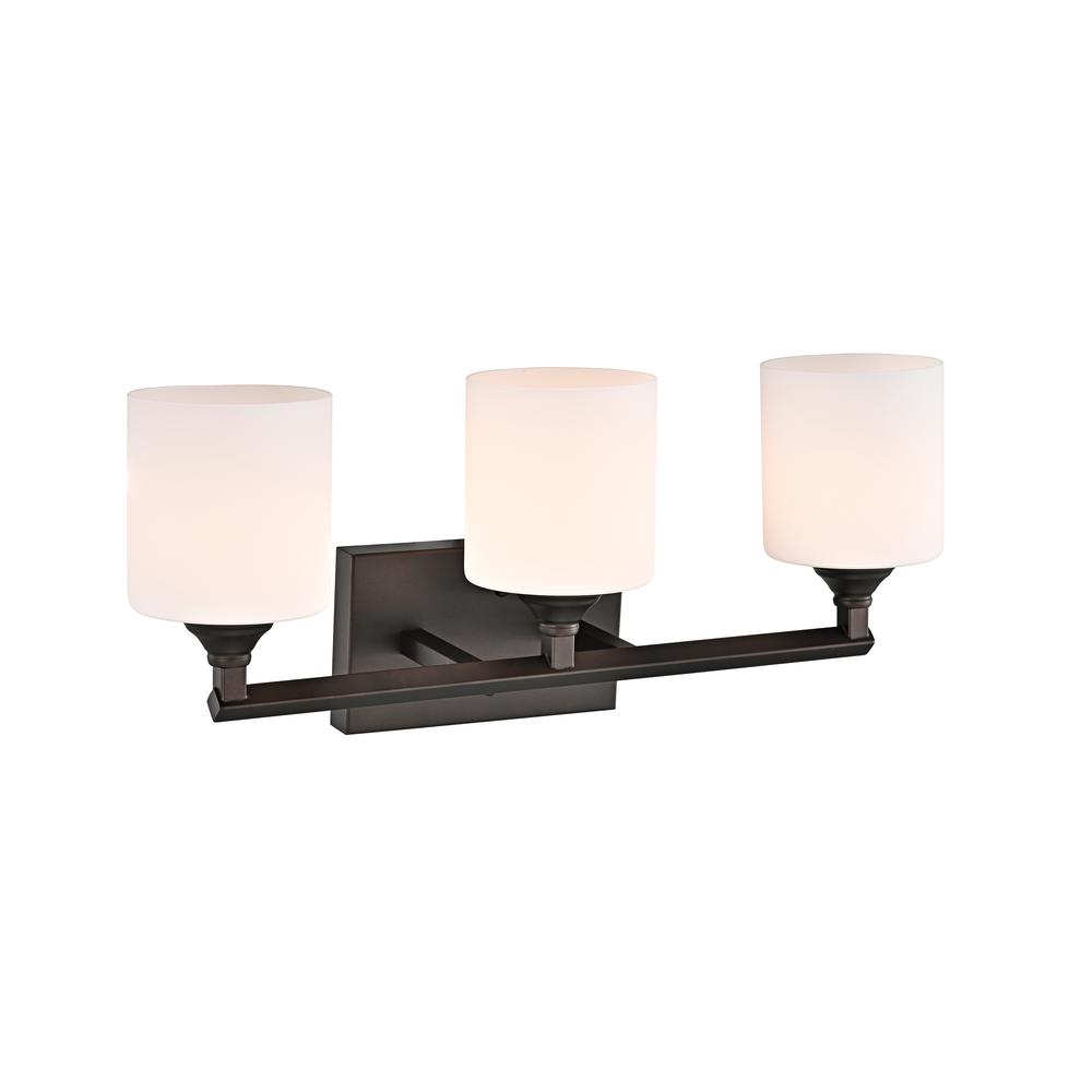 CHLOE Lighting JANE Contemporary 3 Light Rubbed Bronze Bath Vanity Fixture 22" Width. Picture 1