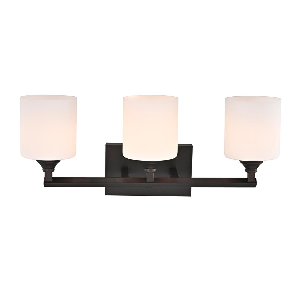 CHLOE Lighting JANE Contemporary 3 Light Rubbed Bronze Bath Vanity Fixture 22" Width. Picture 3