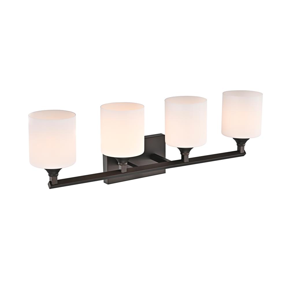 CHLOE Lighting JANE Contemporary 4 Light Rubbed Bronze Bath Vanity Fixture 29" Width. Picture 1