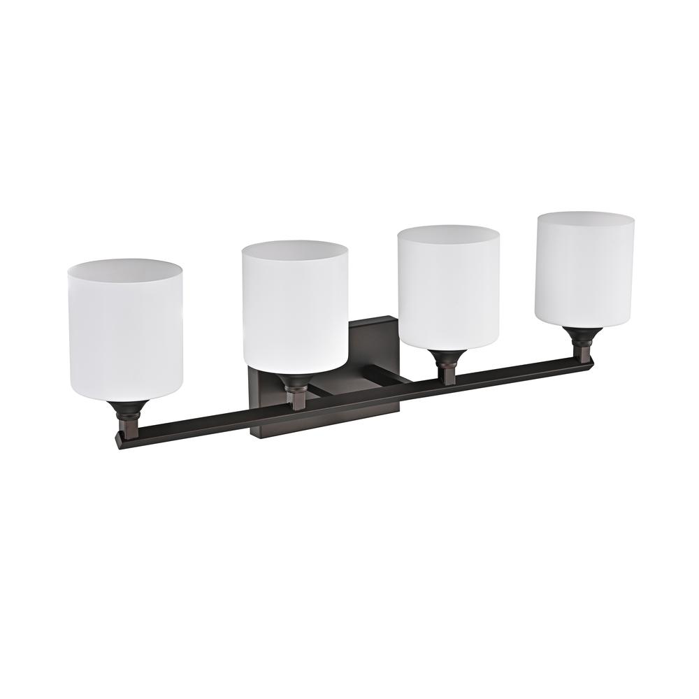 CHLOE Lighting JANE Contemporary 4 Light Rubbed Bronze Bath Vanity Fixture 29" Width. Picture 2