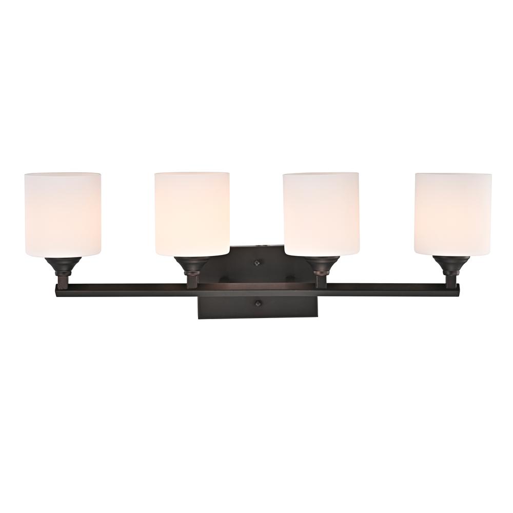 CHLOE Lighting JANE Contemporary 4 Light Rubbed Bronze Bath Vanity Fixture 29" Width. Picture 3