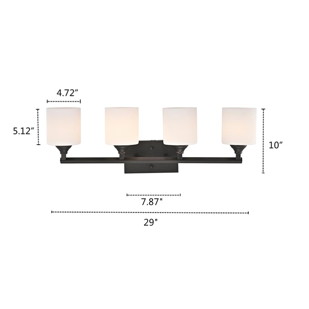 CHLOE Lighting JANE Contemporary 4 Light Rubbed Bronze Bath Vanity Fixture 29" Width. Picture 9