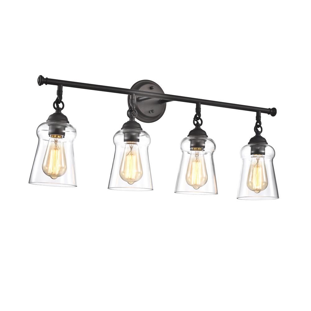 CHLOE Lighting CHERYL Contemporary 4 Light Rubbed Bronze Bath Vanity Fixture 30" Width. Picture 1