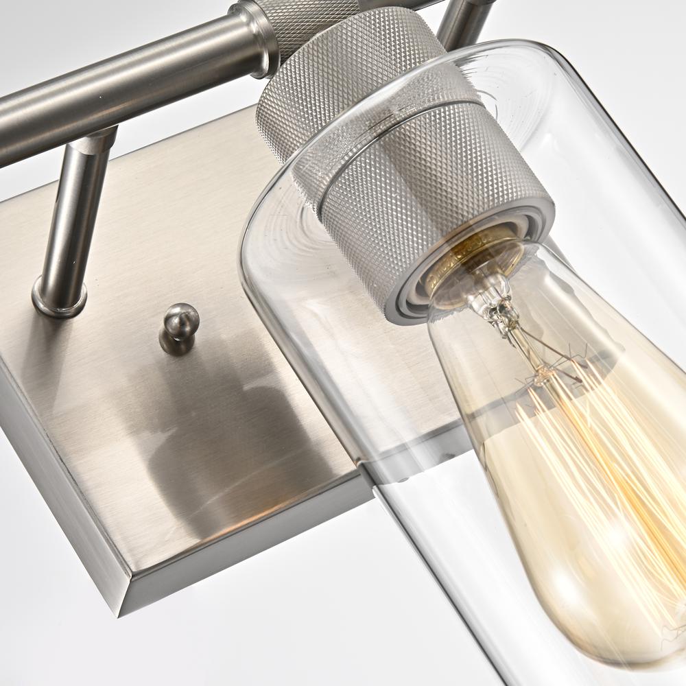 CHLOE Lighting MERCY Contemporary 4 Light Brushed Nickel Bath Vanity Fixture 27" Width. Picture 3