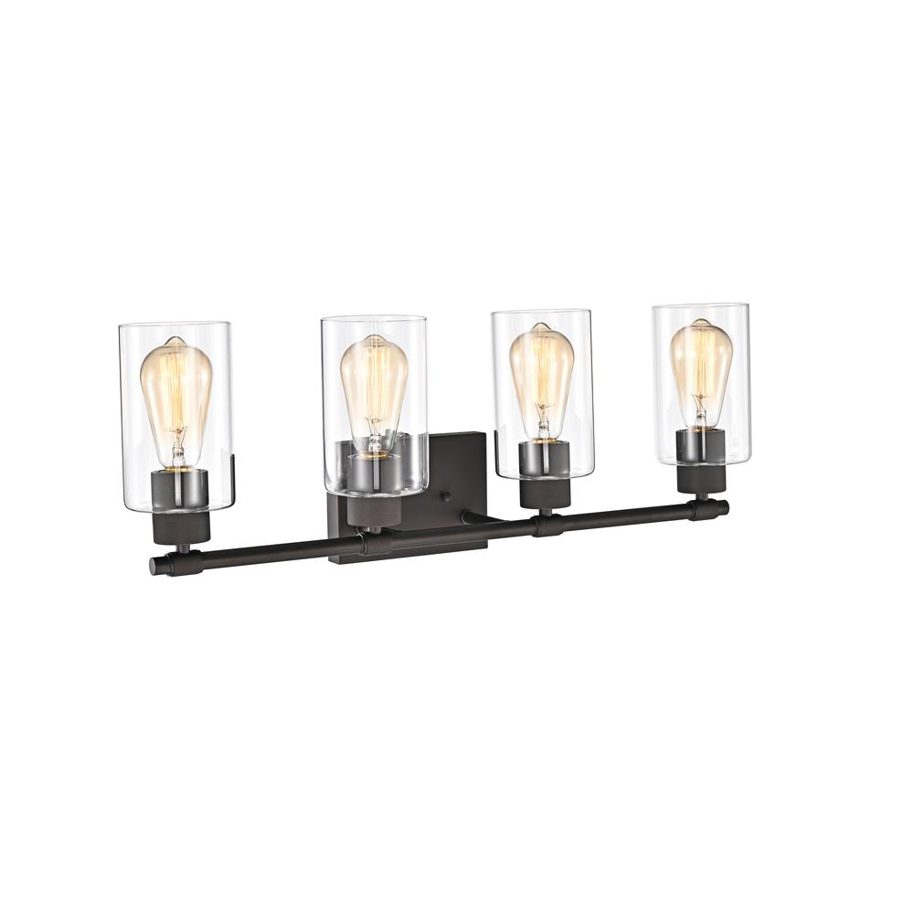 CHLOE Lighting MERCY Contemporary 4 Light Rubbed Bronze Bath Vanity Fixture 27" Width. Picture 1
