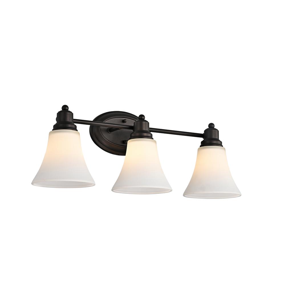 CHLOE Lighting JANET Contemporary 3 Light Rubbed Bronze Bath Vanity Fixture 24" Width. Picture 1