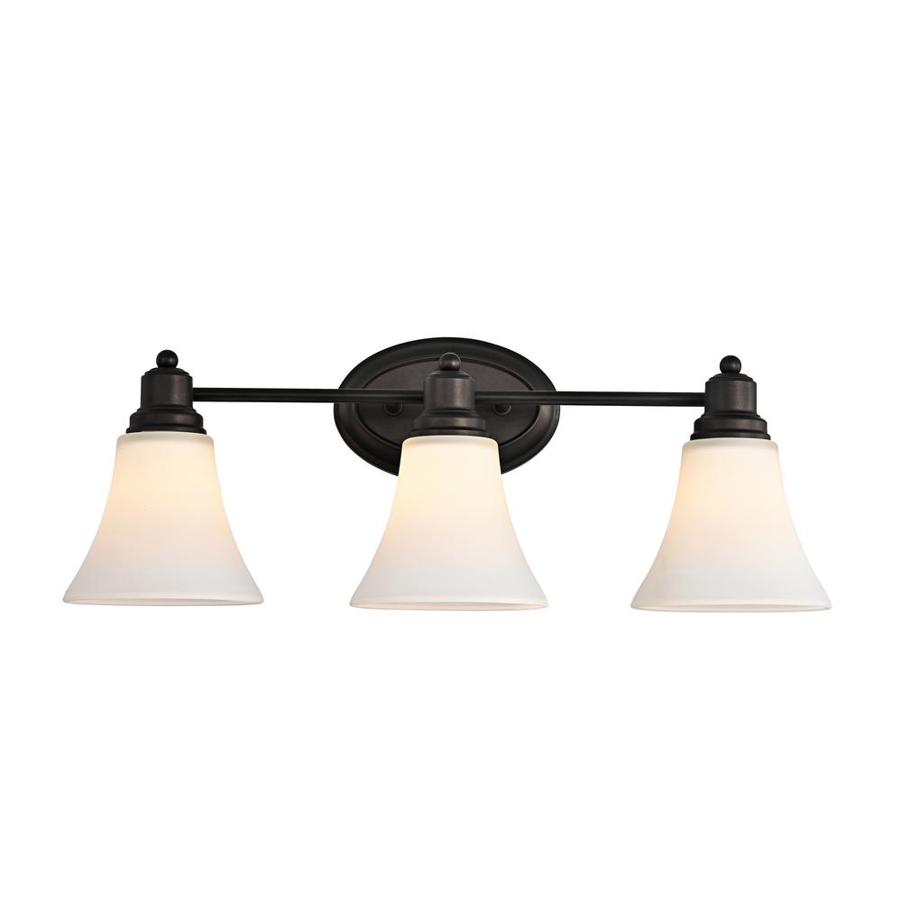 CHLOE Lighting JANET Contemporary 3 Light Rubbed Bronze Bath Vanity Fixture 24" Width. Picture 3