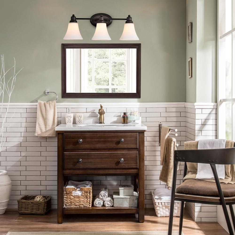 CHLOE Lighting JANET Contemporary 3 Light Rubbed Bronze Bath Vanity Fixture 24" Width. Picture 8