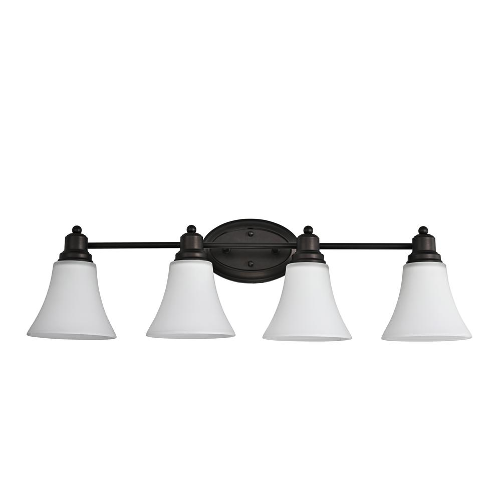 CHLOE Lighting JANET Contemporary 4 Light Rubbed Bronze Bath Vanity Fixture 30" Width. Picture 2