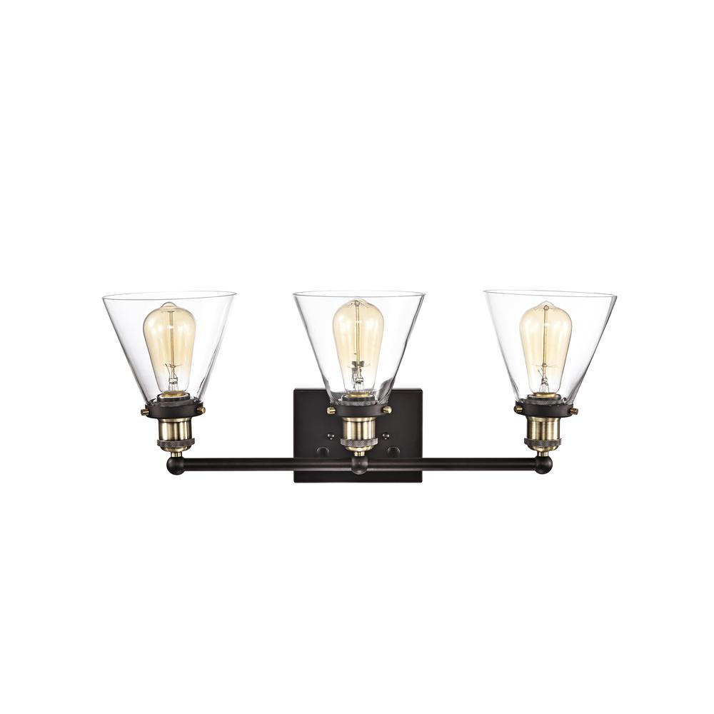 CHLOE Lighting BONNIE Contemporary 3 Light Rubbed Bronze Bath Vanity Fixture 24" Width. Picture 2
