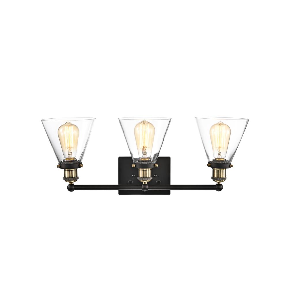 CHLOE Lighting BONNIE Contemporary 3 Light Rubbed Bronze Bath Vanity Fixture 24" Width. Picture 3