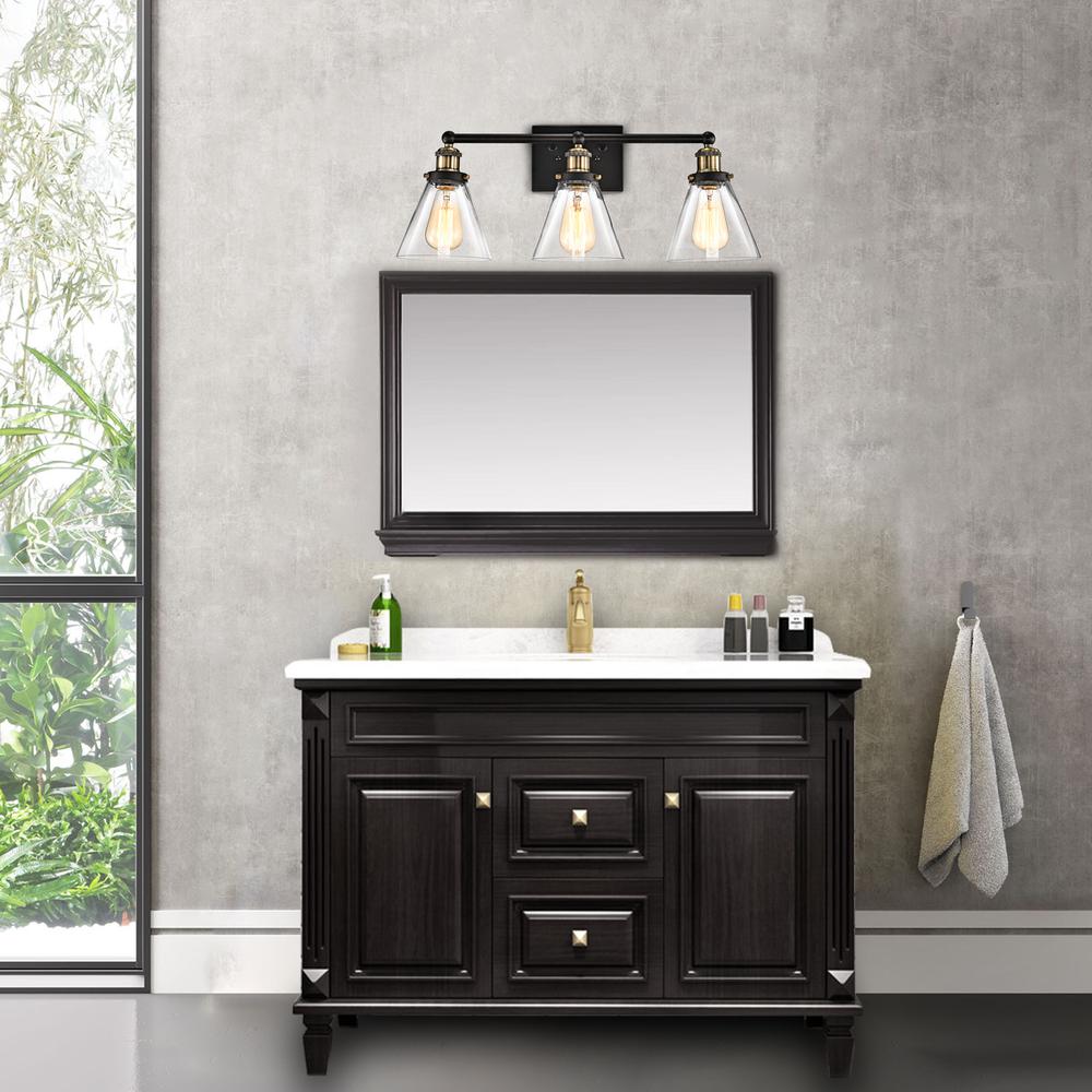 CHLOE Lighting BONNIE Contemporary 3 Light Rubbed Bronze Bath Vanity Fixture 24" Width. Picture 7