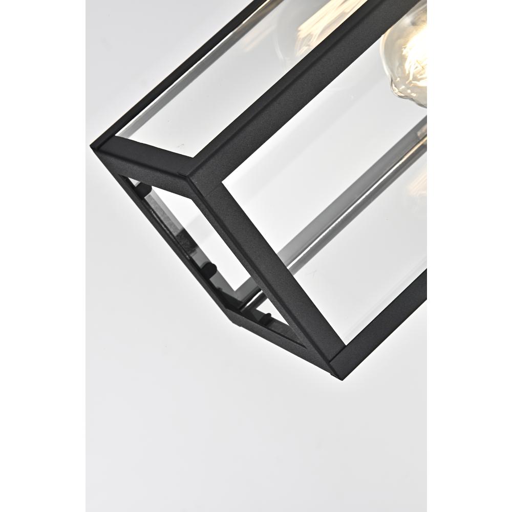 CHLOE Lighting RICHARD Transitional 1 Light Textured Black Outdoor Wall Sconce 14" Height. Picture 7