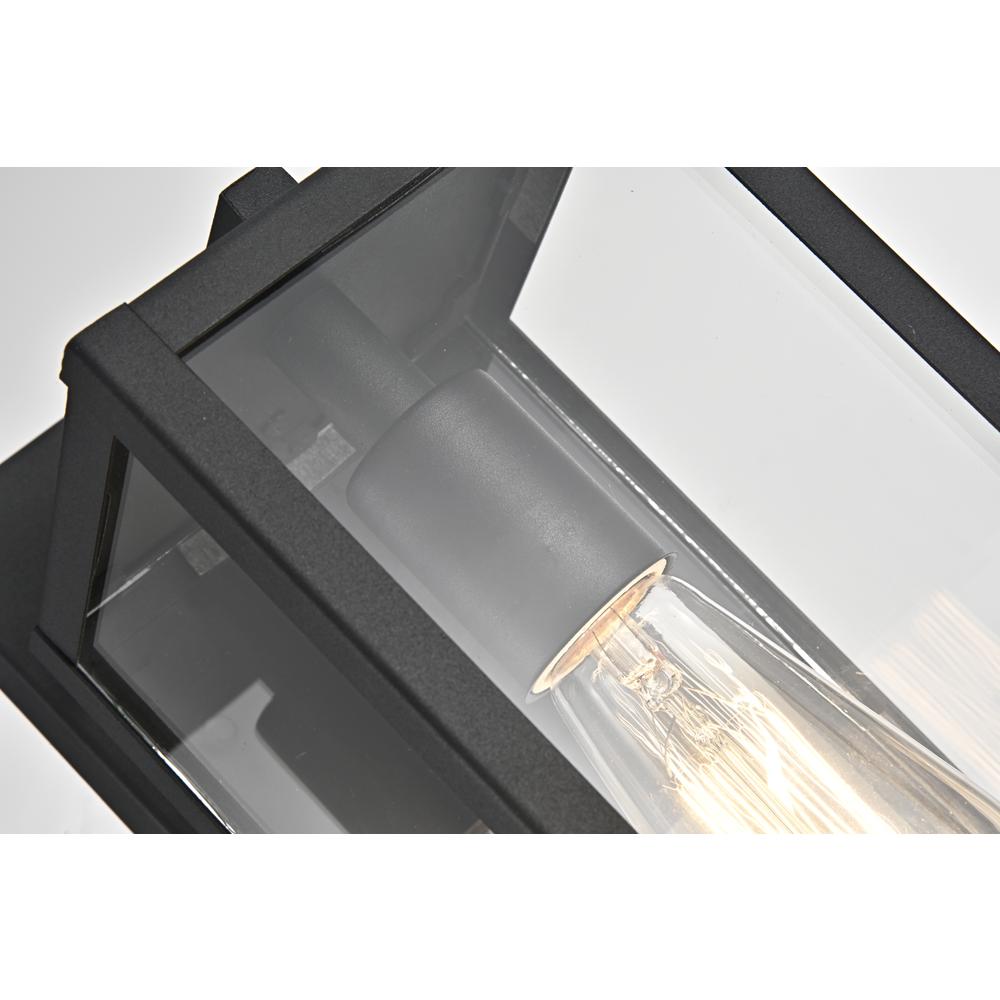CHLOE Lighting RICHARD Transitional 1 Light Textured Black Outdoor Wall Sconce 14" Height. Picture 10