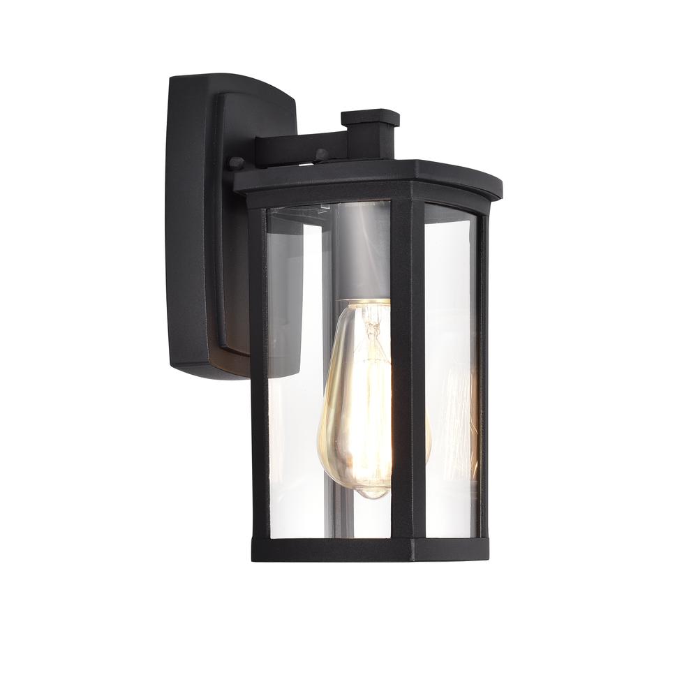 CHLOE Lighting QUILL Transitional 1 Light Textured Black Outdoor Wall Sconce 11" Height. Picture 1