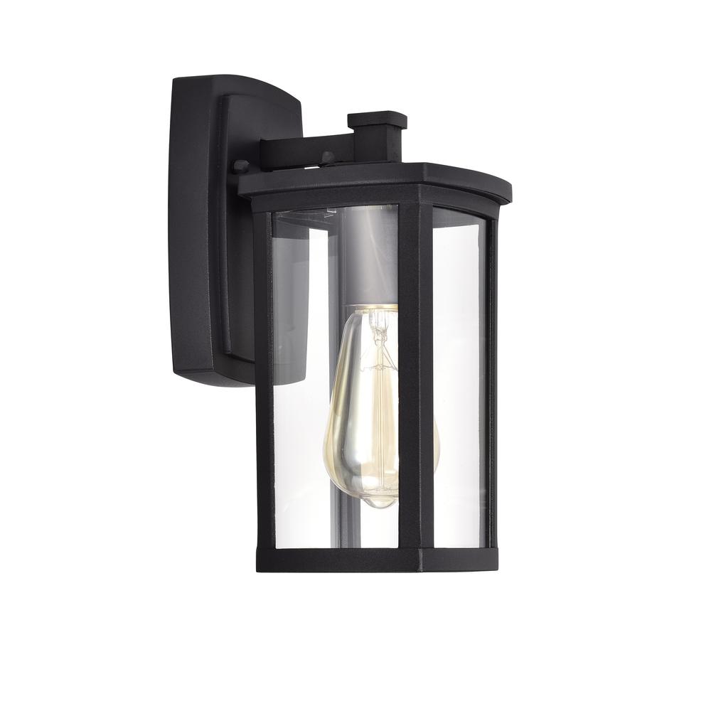 CHLOE Lighting QUILL Transitional 1 Light Textured Black Outdoor Wall Sconce 11" Height. Picture 2